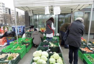 Bio organic food market Budapest Hungary