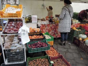 Bio organic food market Budapest Hungary